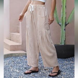 Flowy Gingham Pants